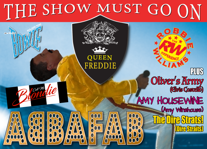 THE SHOW MUST GO ON! – Queen, Bowie, Robbie, ABBA, Amy ++